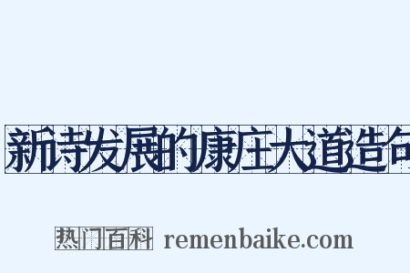新诗发展的康庄大道造句是什么意思的图片